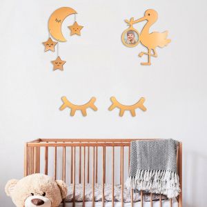 Комплект детска декорация за стена Harsha Wood Em9207 50x35cm