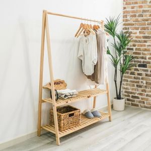 Belgia hallway set, natural wood 96x20x148cm