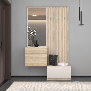 Комплект за антре Halesy Sonoma-white 67x35.5x179.3см