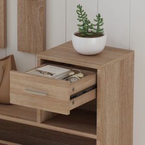 Hallway set with mirror Gorn, melamine sonoma Hm2473,01 90x24x190cm