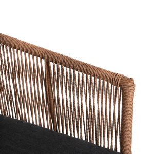 Outdoor lounge set 4 pieces aluminum in white Color-pe rattan in beige color-anthracite cushions Hm6057,01 Freja