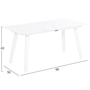 Outdoor lounge set 4 pieces aluminum in white Color-pe rattan in beige color-anthracite cushions Hm6057,01 Freja