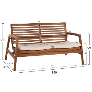 4-Piece Outdoor Lounge Set Recycled Teak Wood-White Cushions Hm9624 Dover