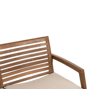 4-Piece Outdoor Lounge Set Recycled Teak Wood-White Cushions Hm9624 Dover