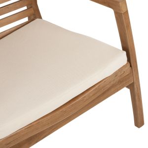 4-Piece Outdoor Lounge Set Recycled Teak Wood-White Cushions Hm9624 Dover