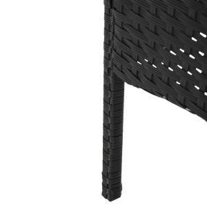 Outdoor lounge set 4 pieces synthetic rattan in black color-beige cushions Hm6089,04 Stasia