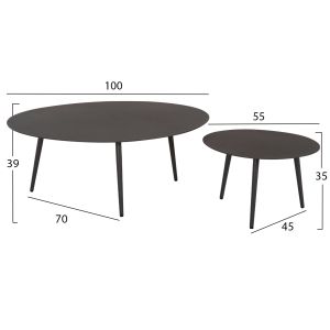 5-piece outdoor lounge set in anthracite aluminum-khaki PE rattan-beige cushions HM6079