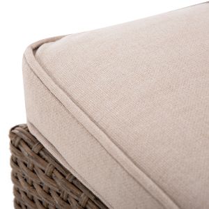 Outdoor lounge set right corner sofa and table mocha synthetic rattan-cushions-ps wood Hm6078,02 Carson