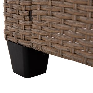 Outdoor lounge set right corner sofa and table mocha synthetic rattan-cushions-ps wood Hm6078,02 Carson