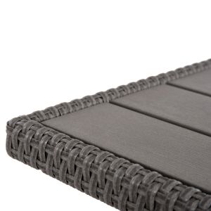 Outdoor lounge set right corner sofa and table gray synthetic rattan-cushions-ps wood Hm6078,01 Carson