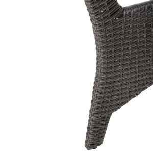 Outdoor lounge set right corner sofa and table gray synthetic rattan-cushions-ps wood Hm6078,01 Carson
