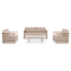 Garden set 4 pieces, Eternity series, Sm6173.01, ivory color, aluminum sintered stone