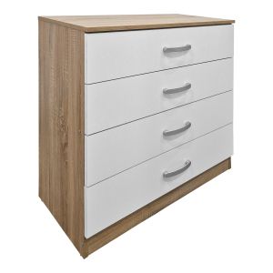 Комплект за спалня Athos Sonoma White с легло 140x200 см, 4 части