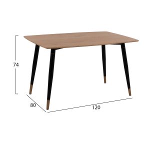 Комплект за трапезария 5 часта Aliza Hm11196.03 Mdf плот - кадифе в кипаросово зелено и метал в черно