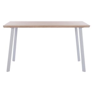 Dining room set 5 pieces Ofira Hm10634 Mdf top in sonama - dining chairs in white