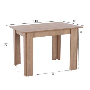 Комплект за трапезария 5 части Kelvin Hm21116 маса с метални столове с плат в тъмно сиво