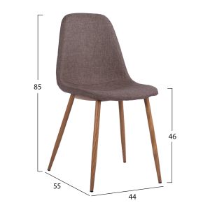 Dining room set 5 pieces Leomor Hm21270.02 dining table and 4 chairs - brown fabric