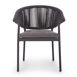 Dining set 7 pieces Andromeda (l) Sm21252 aluminum sintered stone dark gray