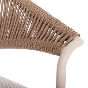 Dining set 7 pieces Andromeda (s) Sm21249 aluminum sintered stone beige and cream