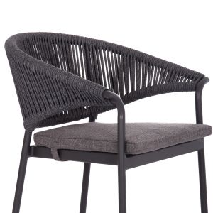 Dining set 7 pieces Andromeda (s) Sm21251 aluminum sintered stone dark gray