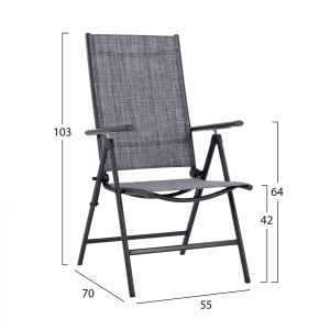Dining set 7 pieces table 150x90 and folding chairs Hm11478