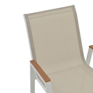 Kliton - Azelie 3-piece dining set, aluminum in white shade, 80x80x74cm