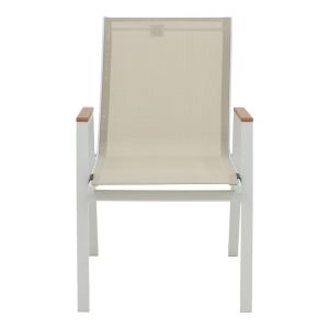 Kliton - Azelie 3-piece dining set, aluminum in white shade, 80x80x74cm