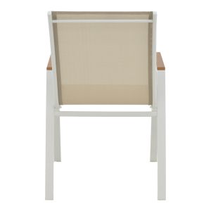 Kliton - Azelie 5-piece dining set, aluminum in white shade, 80x80x74cm
