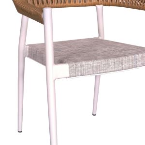 Dining set Kliton - Elation 3 pieces aluminum in white shade 80x80x74cm