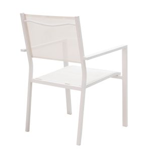 Kliton - Moly 5-piece dining set, aluminum in white shade, 80x80x74cm