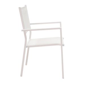 Kliton - Moly 5-piece dining set, aluminum in white shade, 80x80x74cm