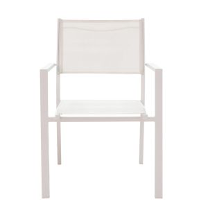 Kliton - Moly 5-piece dining set, aluminum in white shade, 80x80x74cm
