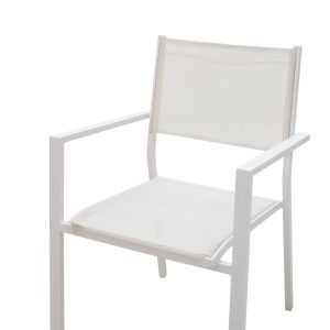 Kliton - Moly 5-piece dining set, aluminum in white shade, 80x80x74cm