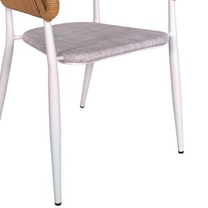Kliton - Raven 3-piece dining set, aluminum in white shade, 80x80x74cm