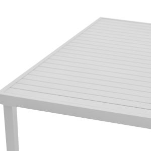 Kliton - Savor 7-piece dining set, aluminum in white shade, 150x80x74cm