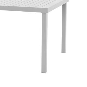 Kliton - Savor 7-piece dining set, aluminum in white shade, 150x80x74cm