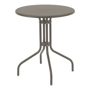 Dining set Sussie-vergo 3 pieces champagne metal-aluminum D60x70cm