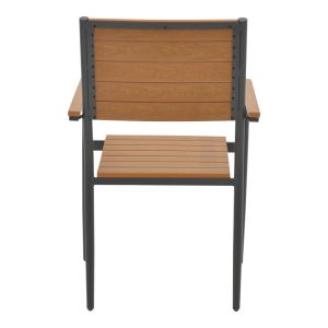Dining set Vitality-kliton A 5-piece anthracite aluminum and plywood in a natural shade 150x80x74cm