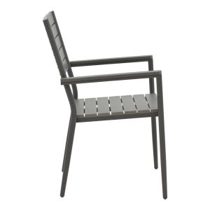 Dining set Vitality-kliton B 5 pieces anthracite aluminum and gray plywood 150x80x74cm