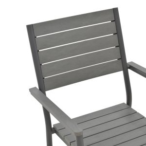 Dining set Vitality-kliton B 5 pieces anthracite aluminum and gray plywood 150x80x74cm