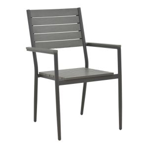Dining set Vitality-kliton B 7 pieces anthracite aluminum and gray plywood 150x80x74cm