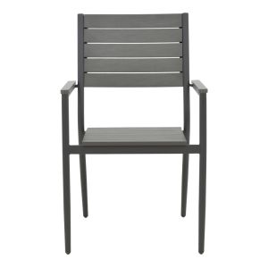 Dining set Vitality-kliton B 7 pieces anthracite aluminum and gray plywood 150x80x74cm