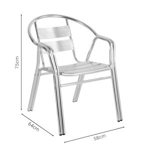 Dining set Zircu-lazo 3 pieces chromed aluminum D60x70cm