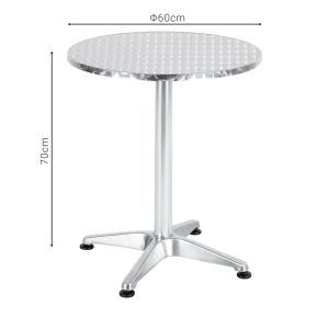 Dining set Zircu-lazo 3 pieces chromed aluminum D60x70cm