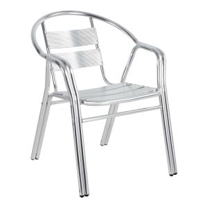 Dining set Zircu-lazo Ii 3 pieces chromed aluminum D60x60x70cm
