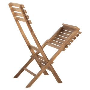Комплект за хранене на открито 3 части Kendyr Hm9907 твърдо тик дърво-натурално 46x50x88,5h