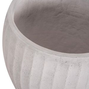 Set of 3 round flower pots, Gardener series Hm4728, fiberclay - cement color, Φ48x56cm.