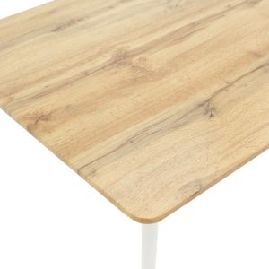 Комплект маса и 4 стола Gaston-cuba -mdf цвят бяло-сонома 120x80x75см