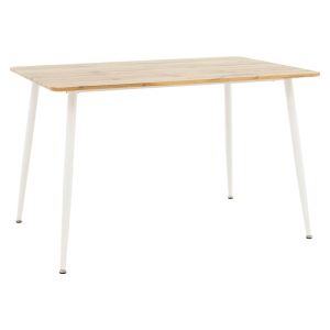 Комплект маса и 4 стола Gaston-cuba -mdf цвят бяло-сонома 120x80x75см