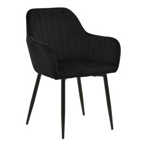 Комплект маса и кресла Noor Black и маса Ezali Sonoma 160x90x75см комплект от 7 части
